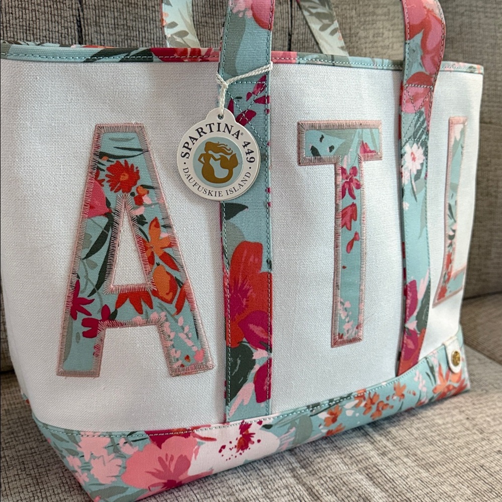 Spartina 449 ATL Linen Alpha Tote Alljoy Landing NWT - Picture 4 of 10